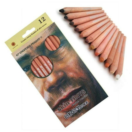 crayons de pastel doux professionnels en bois teinte pastel couleur crayon 12pc